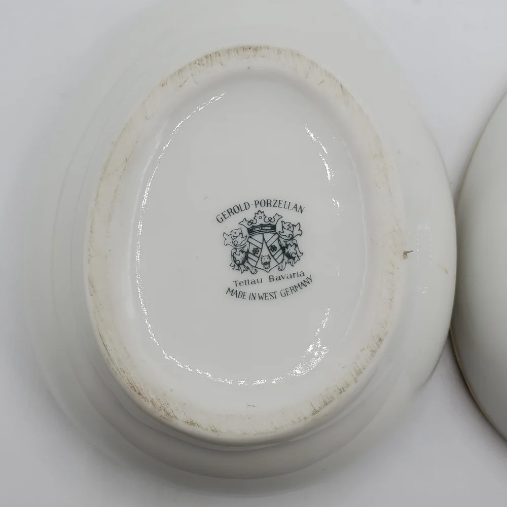 Gerold Porzellan Floral Egg Trinket‎ Box Porcelain Vintage West Germany